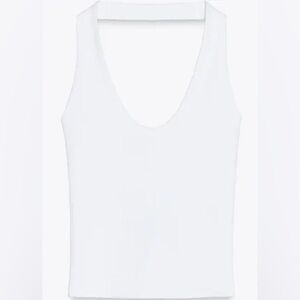Zara | ribbed halter top